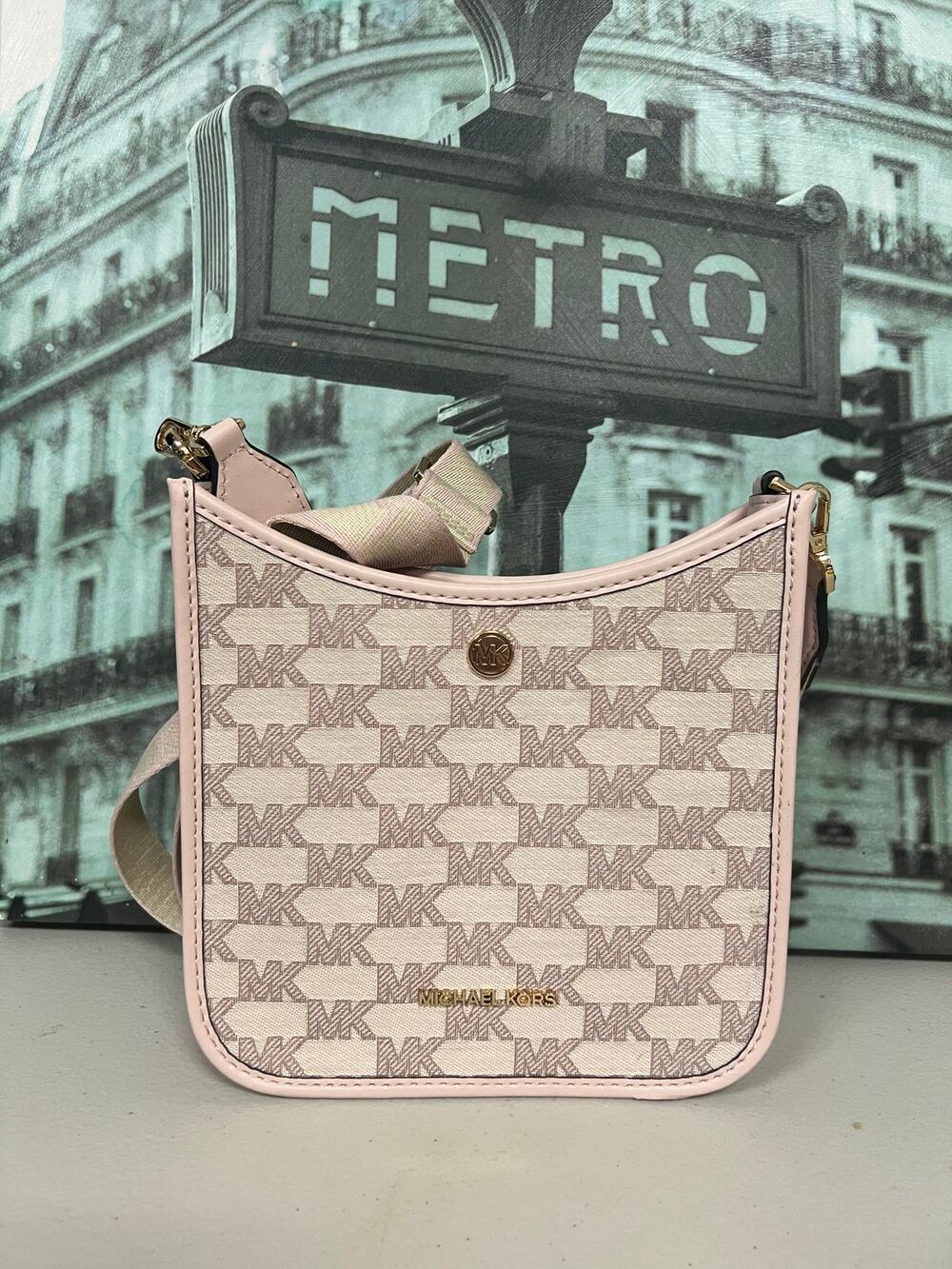 Michael Kors 35S2G7BM1J Briley Small Logo Canvas Crossbody Bag